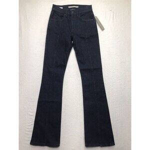 NWT HUDSON Barbara Jean Women 25x31 Hi Rise Baby Boot Stretch Dark Indigo Wash